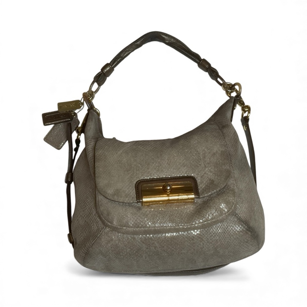 Coach Kristin Hobo - Metallic Snake Embossed Leather